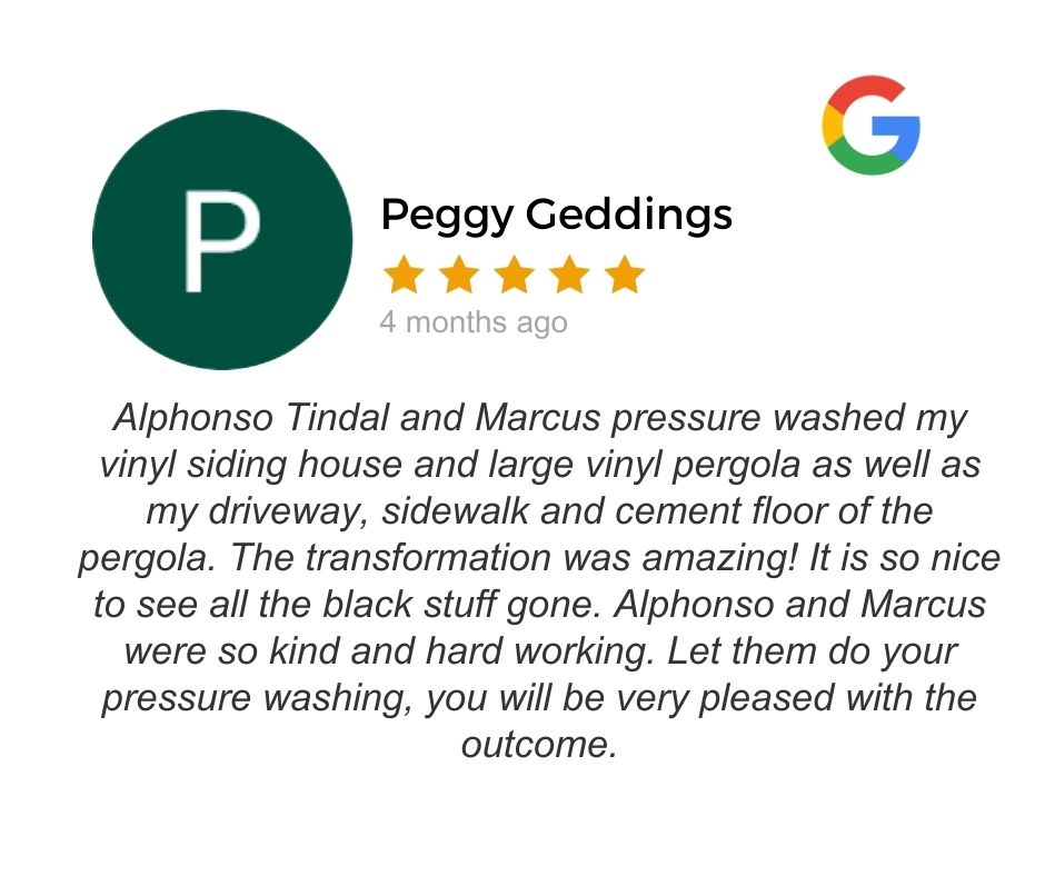 Chosyn Pressure Washing Google Review